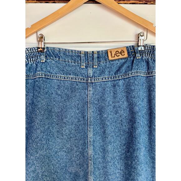 Vintage 90s Denim Jean Midi Skirt (Made in USA)- Size Large - Picture 2 of 5